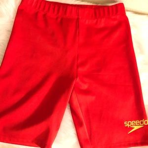 Red Speedo Biker Shorts